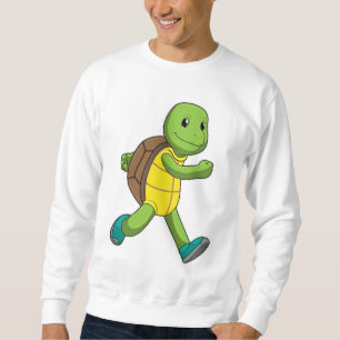 Turtle as Runner at Running Sweatshirt