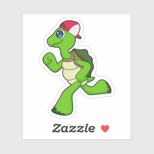Turtle as Runner with Cap (Sheet)