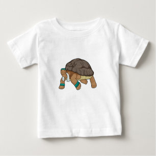 Turtle as Runner with Towel Baby T-Shirt