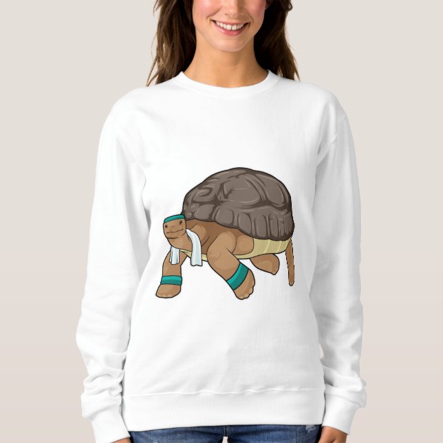 Turtle as Runner with Towel Sweatshirt (Front)