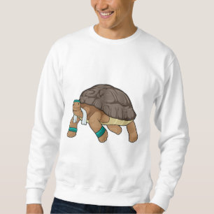 Turtle as Runner with Towel Sweatshirt