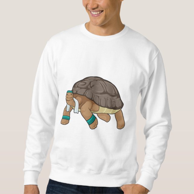 Turtle as Runner with Towel Sweatshirt (Front)