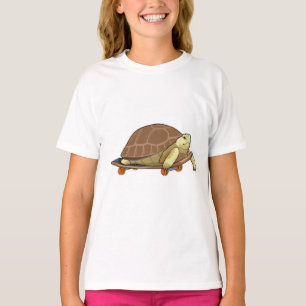 Turtle as Skater with Skateboard T-Shirt