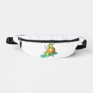 Turtle As Skier With Ski Bum Bags