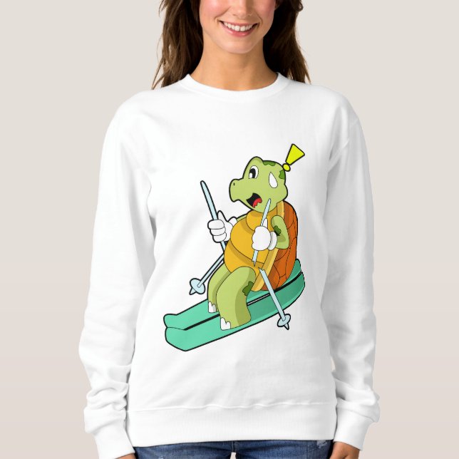 Turtle as Skier with Ski Sweatshirt (Front)