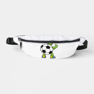 Turtle As Soccer Player With Soccer Ball Bum Bags