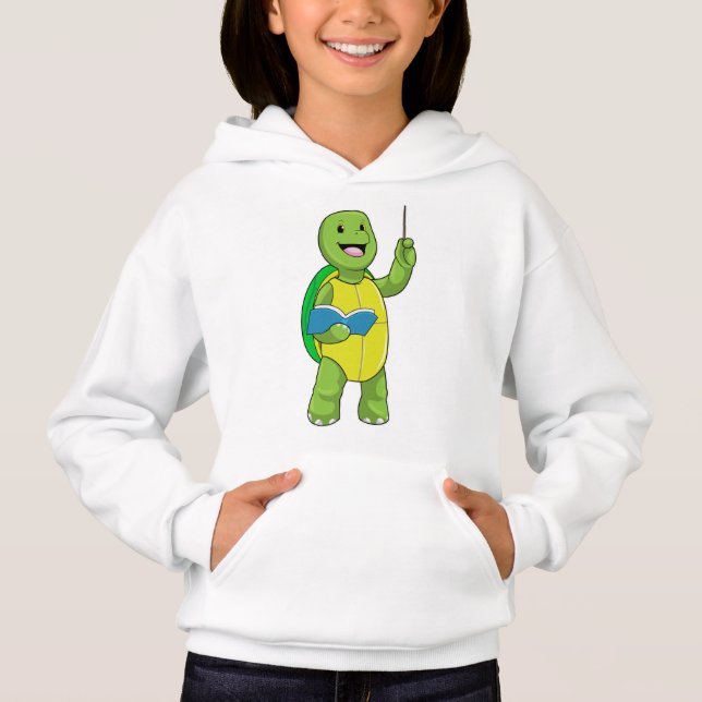 Turtle as Teacher with Book & Pointer (Front)