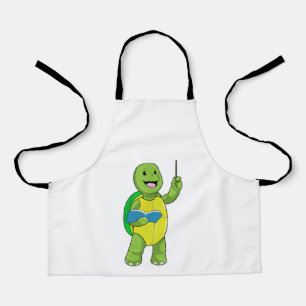 Turtle as Teacher with Book & Pointer Apron