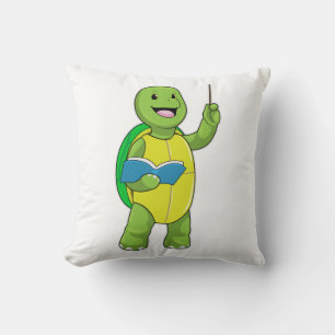 Turtle as Teacher with Book & Pointer Cushion
