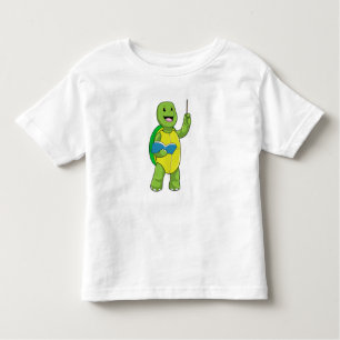 Turtle as Teacher with Book & Pointer Toddler T-Shirt