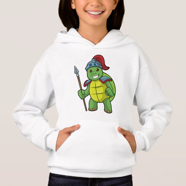 Turtle as Warrior with Spear & Helmet (Front)