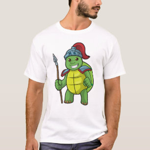 Turtle as Warrior with Spear & Helmet T-Shirt