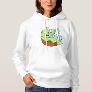 Turtle at Bathing with Foam Hoodie