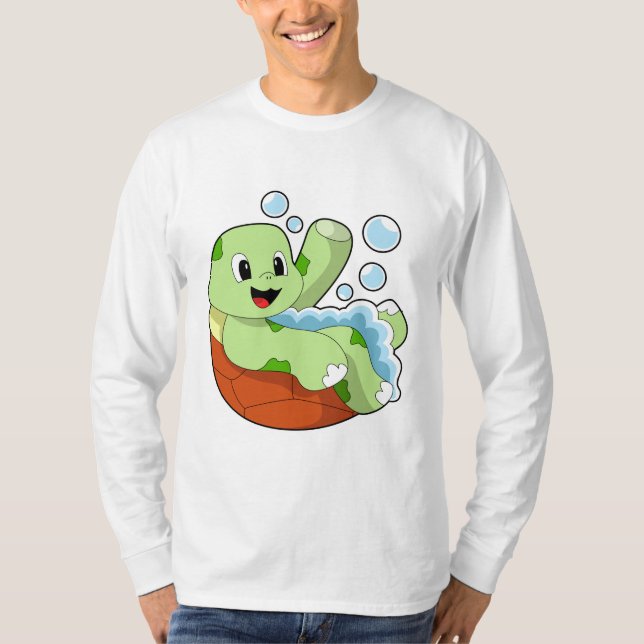 Turtle at Bathing with Foam T-Shirt (Front)