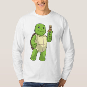 Turtle at Chess with Chess piece Pawn T-Shirt