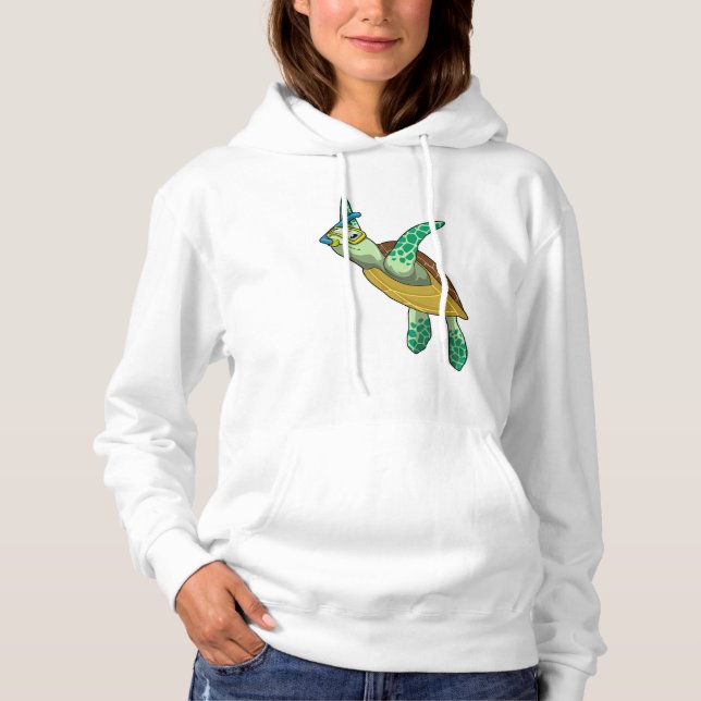 Turtle at Diving with Snorkel Hoodie (Front)