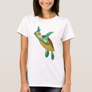 Turtle at Diving with Snorkel T-Shirt