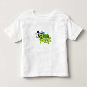 Turtle at Diving with Snorkel Toddler T-Shirt