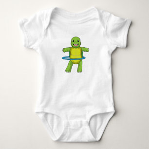 Turtle at Fitness with Fitness tires Baby Bodysuit