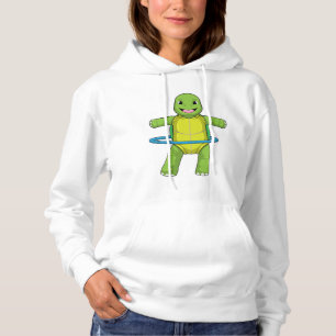 Turtle at Fitness with Fitness tires Hoodie