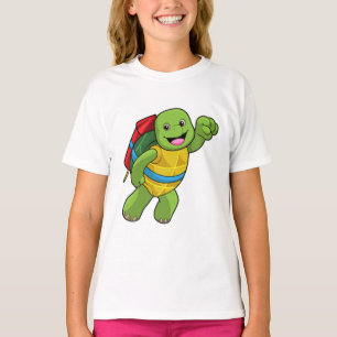 Turtle at Flying with Rocket T-Shirt