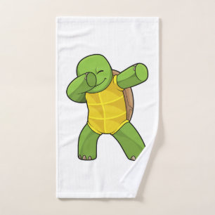 Turtle At Hip Hop Dance Dab Hand Towel
