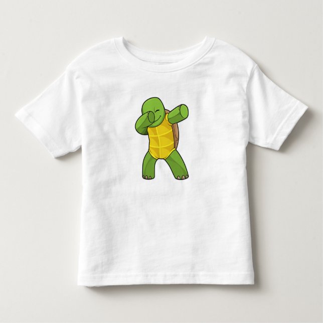 Turtle at Hip Hop Dance Dab Toddler T-Shirt (Front)