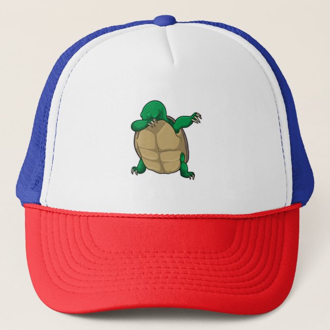 Turtle at Hip Hop Dance Dab Trucker Hat (Front)