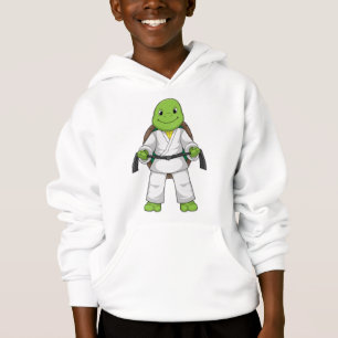 Turtle at Martial arts with black Belt