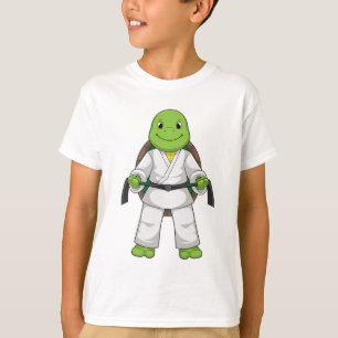 Turtle at Martial arts with black Belt T-Shirt