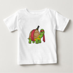 Turtle at Martial arts with Sword Baby T-Shirt