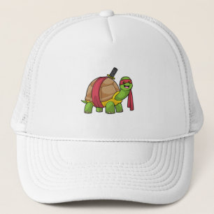 Turtle at Martial arts with Sword Trucker Hat