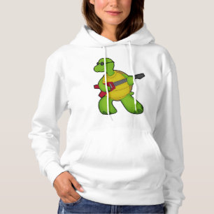 Turtle at Music with Guitar & Sunglasses Hoodie