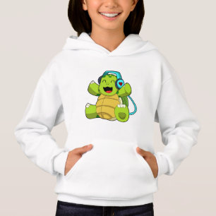 Turtle at Music with Headphone