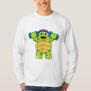 Turtle at Strength training & Dumbbells T-Shirt