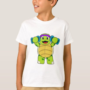 Turtle at Strength training & Dumbbells T-Shirt