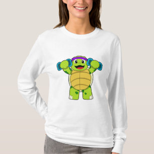 Turtle at Strength training & Dumbbells T-Shirt