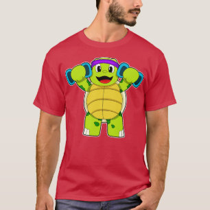 Turtle at Strength training with Dumbbells T-Shirt