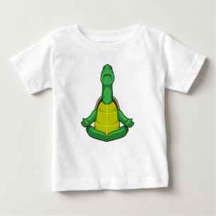 Turtle at Yoga Meditation Baby T-Shirt