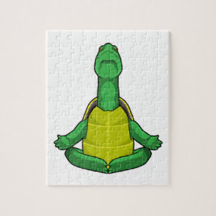 Turtle at Yoga Meditation Jigsaw Puzzle