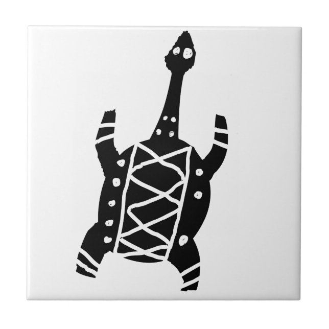 Turtle, Australian drawing(Aborigine) Tile (Front)