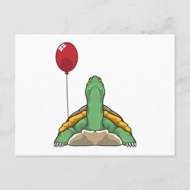 Turtle Balloon Postcard (Front)
