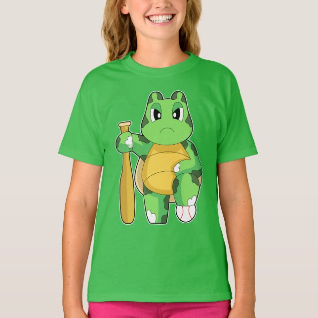 Turtle Baseball Baseball bat T-Shirt (Front)