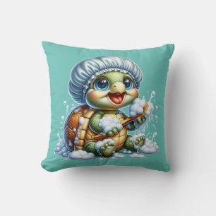 "Turtle Bath Time Fun" Cushion