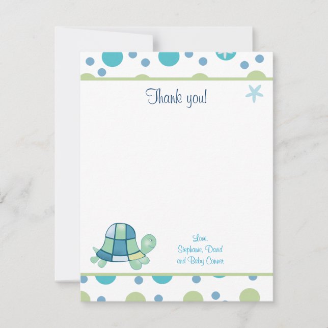 Turtle Bay Trendy Dot Flat Thank you card (Front)