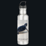 Turtle Beach Journey Personalised Name | Nature 710 Ml Water Bottle<br><div class="desc">This design features a baby turtle making it's way to the ocean after being born. Personalise by editing the text in the text box or delete text for no name. #turtle #sealife #ocean #seaturtle #leatherback #beach #sealife #personalised #name #kitchen #waterbottles #drinkware #gifts #addyourname</div>