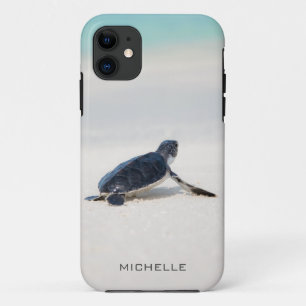 Turtle Beach Journey Personalised Name   Nature Case-Mate iPhone Case
