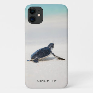 Turtle Beach Journey Personalised Name   Nature Case-Mate iPhone Case