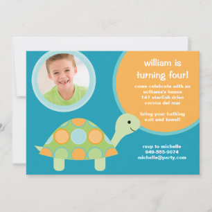 Turtle Birthday Party Invitation