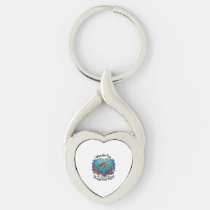 Turtle Blue Sea Square Key Ring